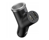 Baseus Ładowarka samochodowa 2x USB + gniazdo zapalniczki 3.4A - 1502065 - zdjęcie 1